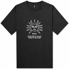 Patta Men's Black Gold Sun T-Shirt in Pirate Black