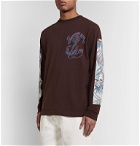 Acne Studios - Jaceye Printed Cotton-Jersey T-Shirt - Brown