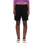 Stone Island Black 6200014 Malfilé Fleece Old Effect Shorts