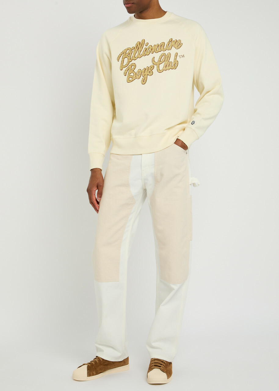 Billionaire Boys Club Script Logo-printed Cotton Sweatshirt Ecru