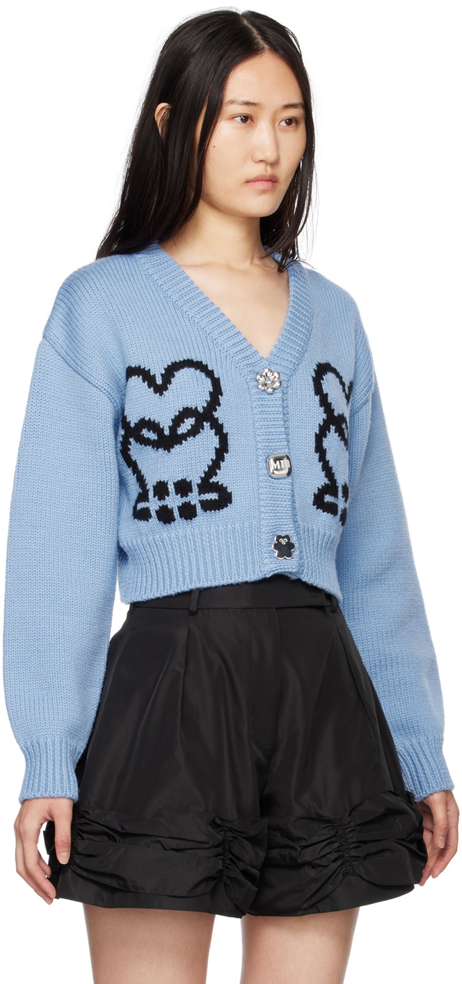 MINJUKIM Blue Bari Heart Cardigan