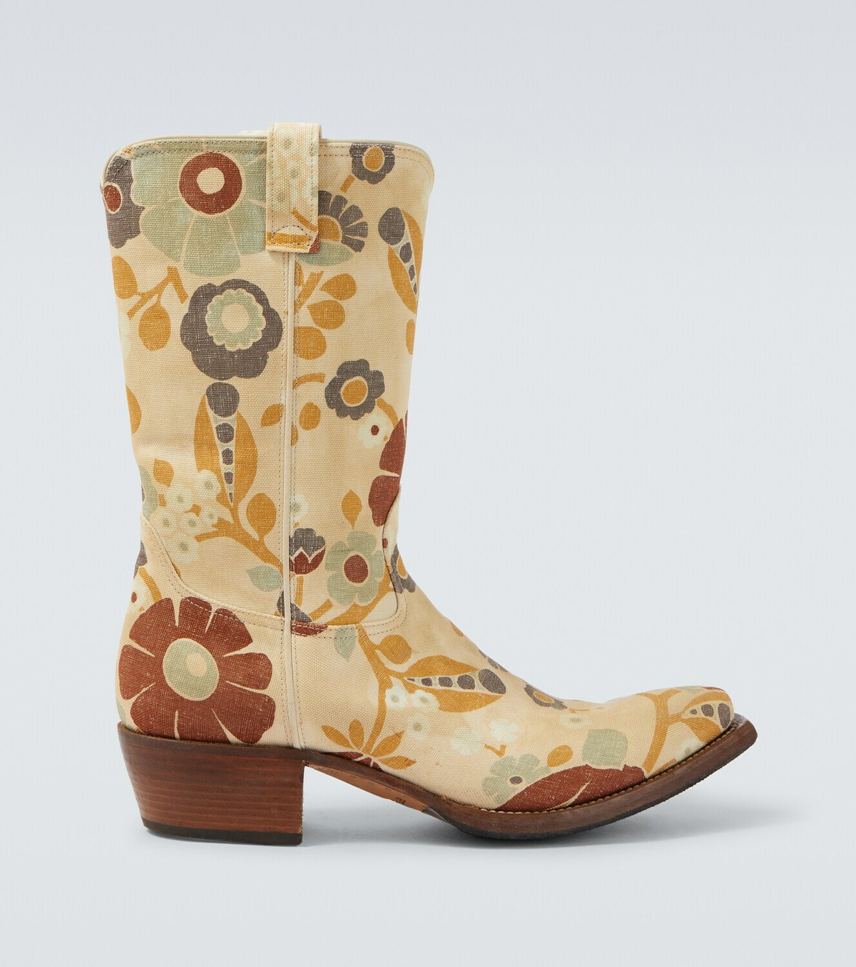 Prada Floral canvas cowboy boots