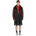 Fendi Black Mesh Fendi Mania Hooded Coat