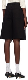 Dunst Black Bermuda Denim Shorts