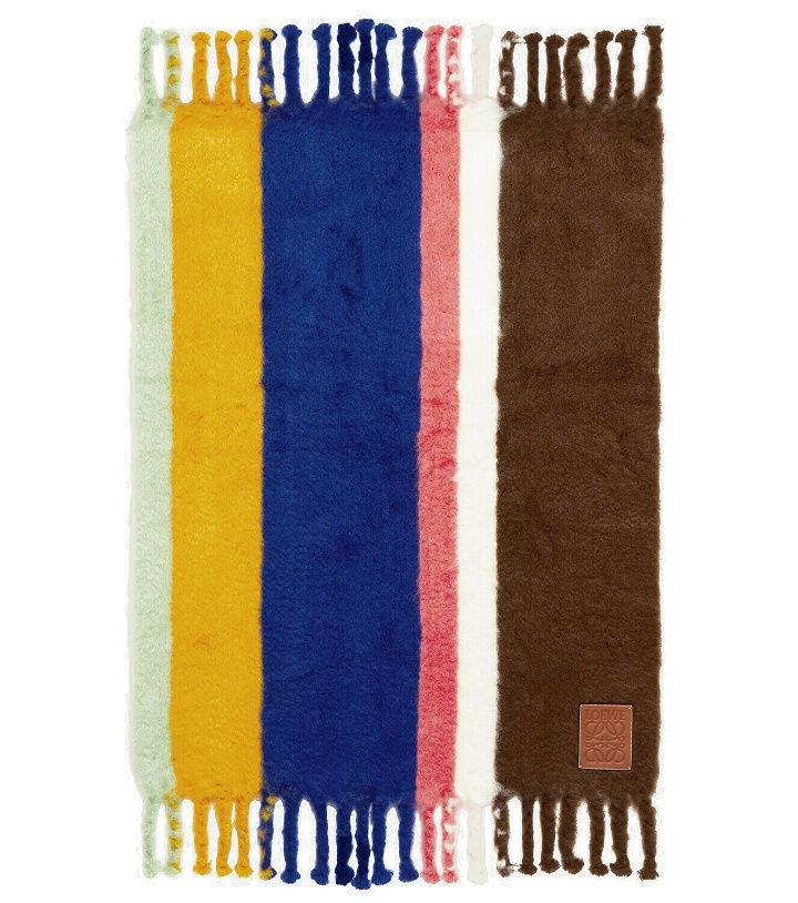 Photo: Loewe - Striped mohair-blend blanket