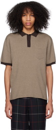 BEAMS PLUS Brown Jacquard Polo