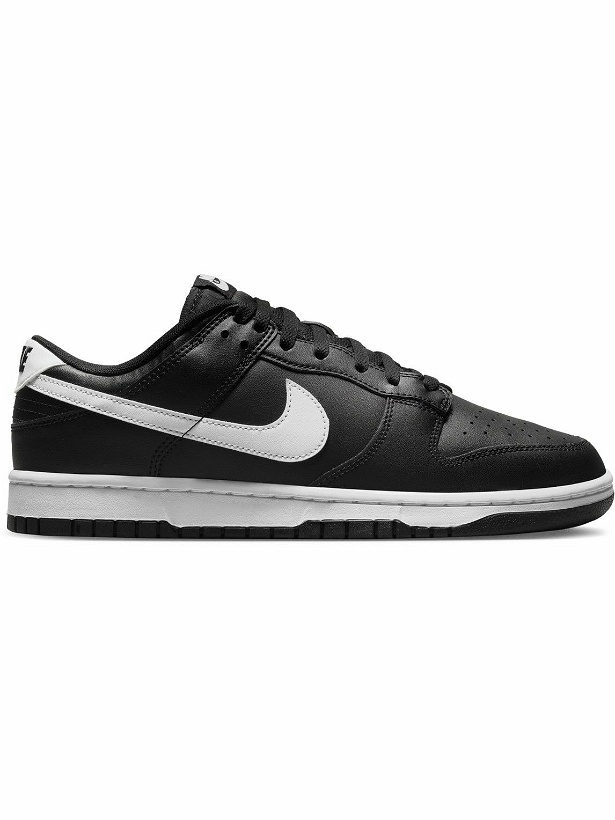 Photo: Nike - Dunk Low Retro Leather Sneakers - Black