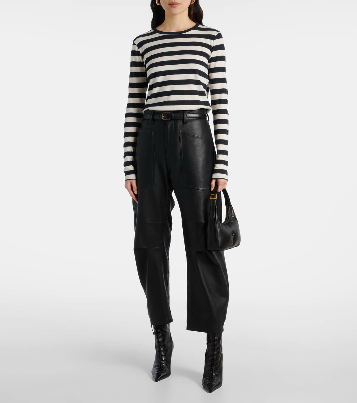Nili Lotan Striped cotton jersey T-shirt