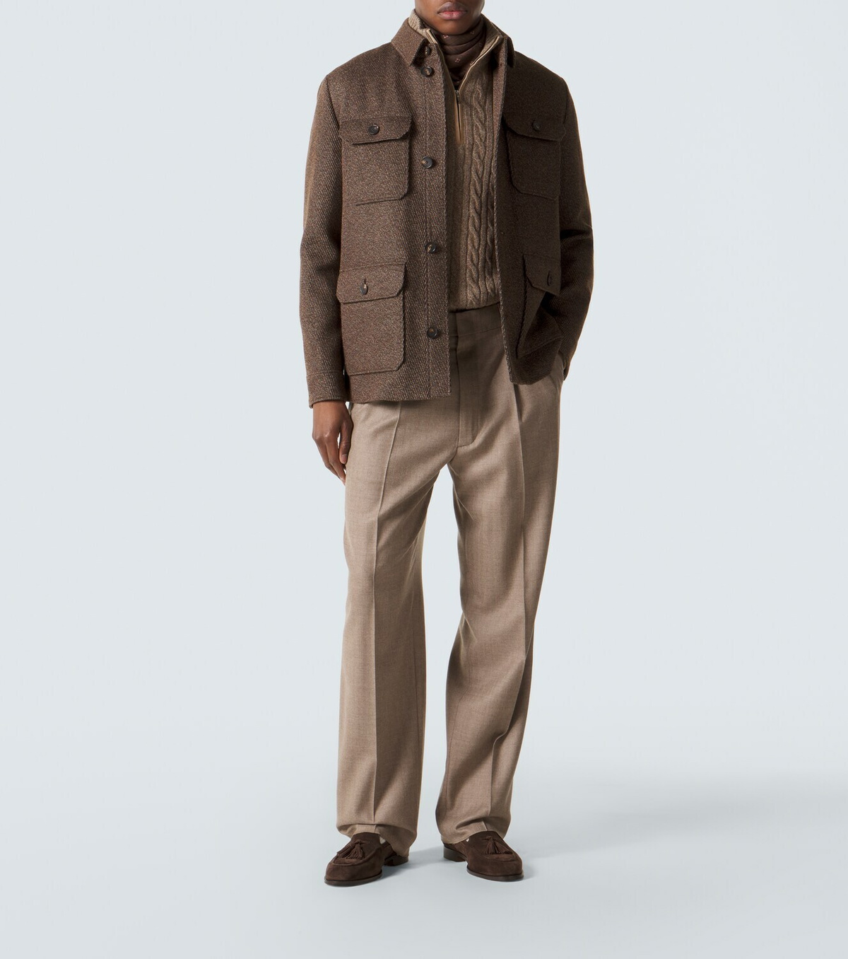 Loro Piana Buxton virgin wool straight pants