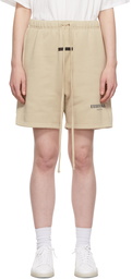 Fear of God ESSENTIALS SSENSE Exclusive Beige Fleece Sweat Shorts