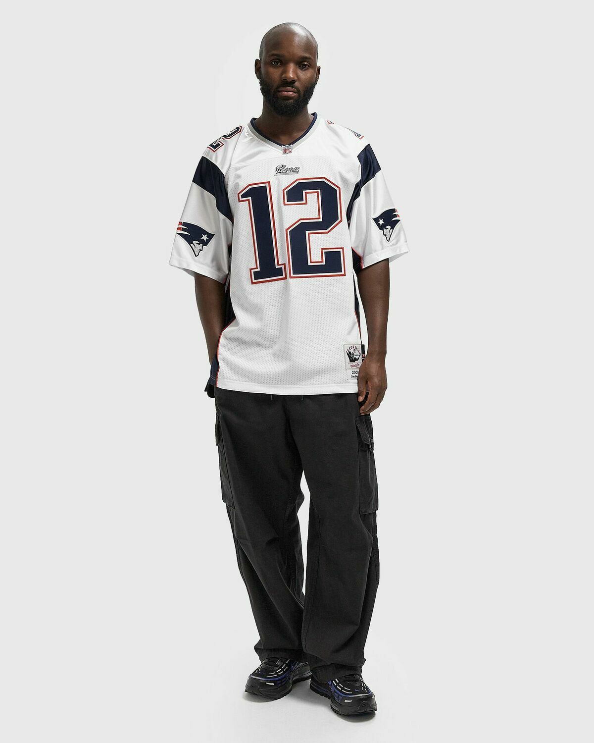 Mitchell & Ness NFL AUTHENTIC JERSEY NEW ENGLAND PATRIOTS 2000 TOM BRADY #12 White Men