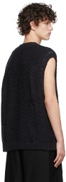 Isabel Benenato Black Cotton Vest