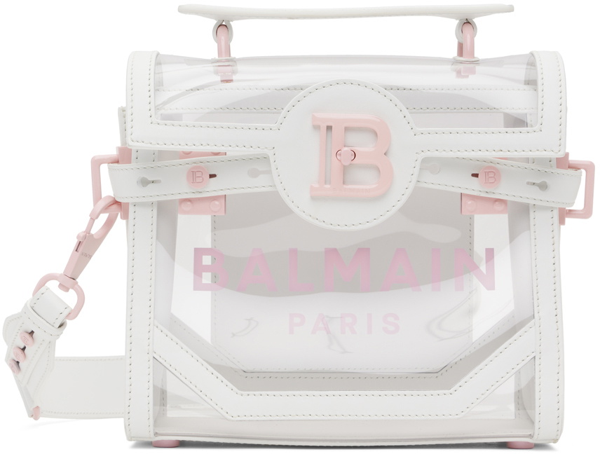 Balmain White B-Buzz 23 Shoulder Bag Balmain