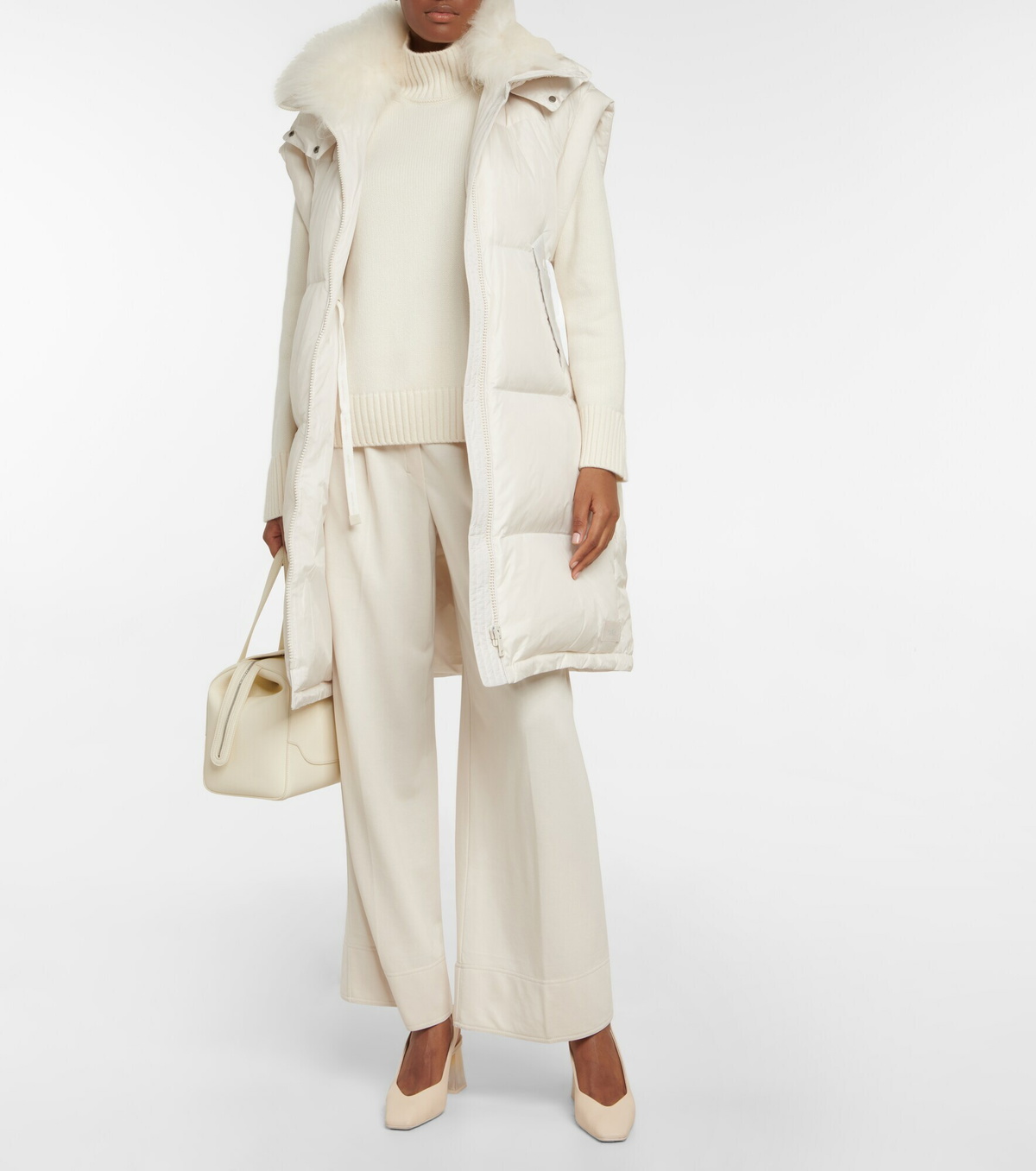 Yves Salomon - Shearling-trimmed down vest Yves Salomon