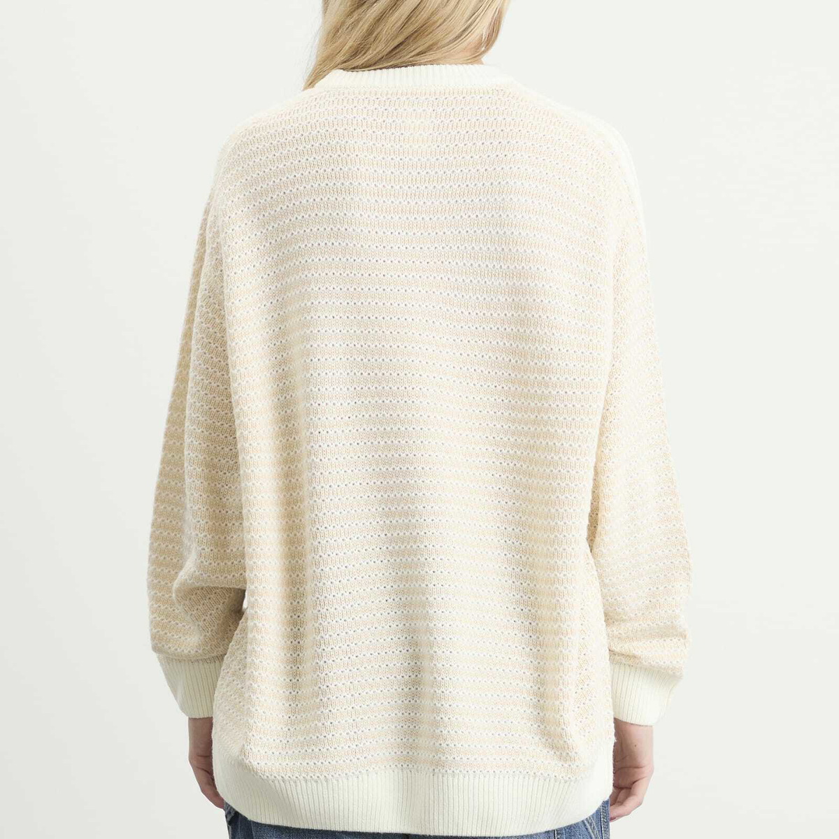 Adidas Women's Knit Jumper in Wonder White/Sand Strata/Alumina