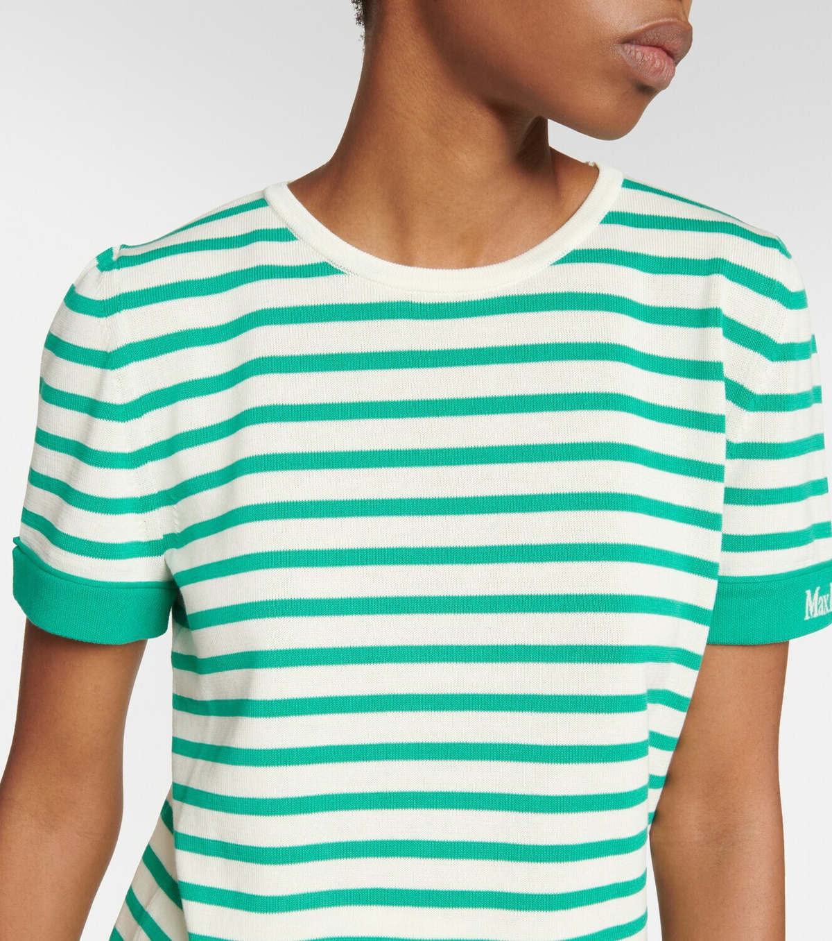 【Max Mara】 Limoneストライプコットントップ Max Mara - Limone striped cotton top Max Mara