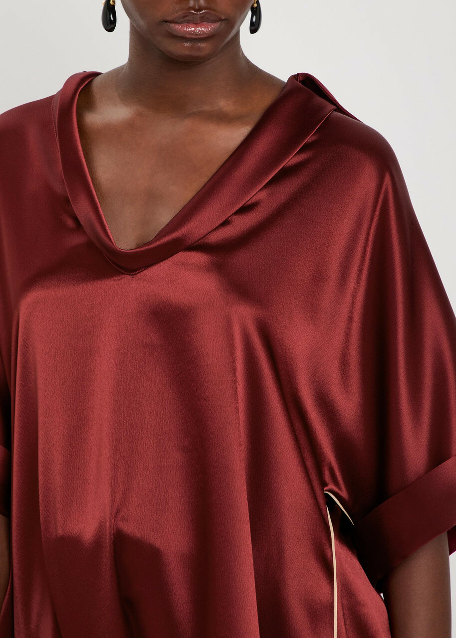 Roksanda Enira Satin top Burgundy