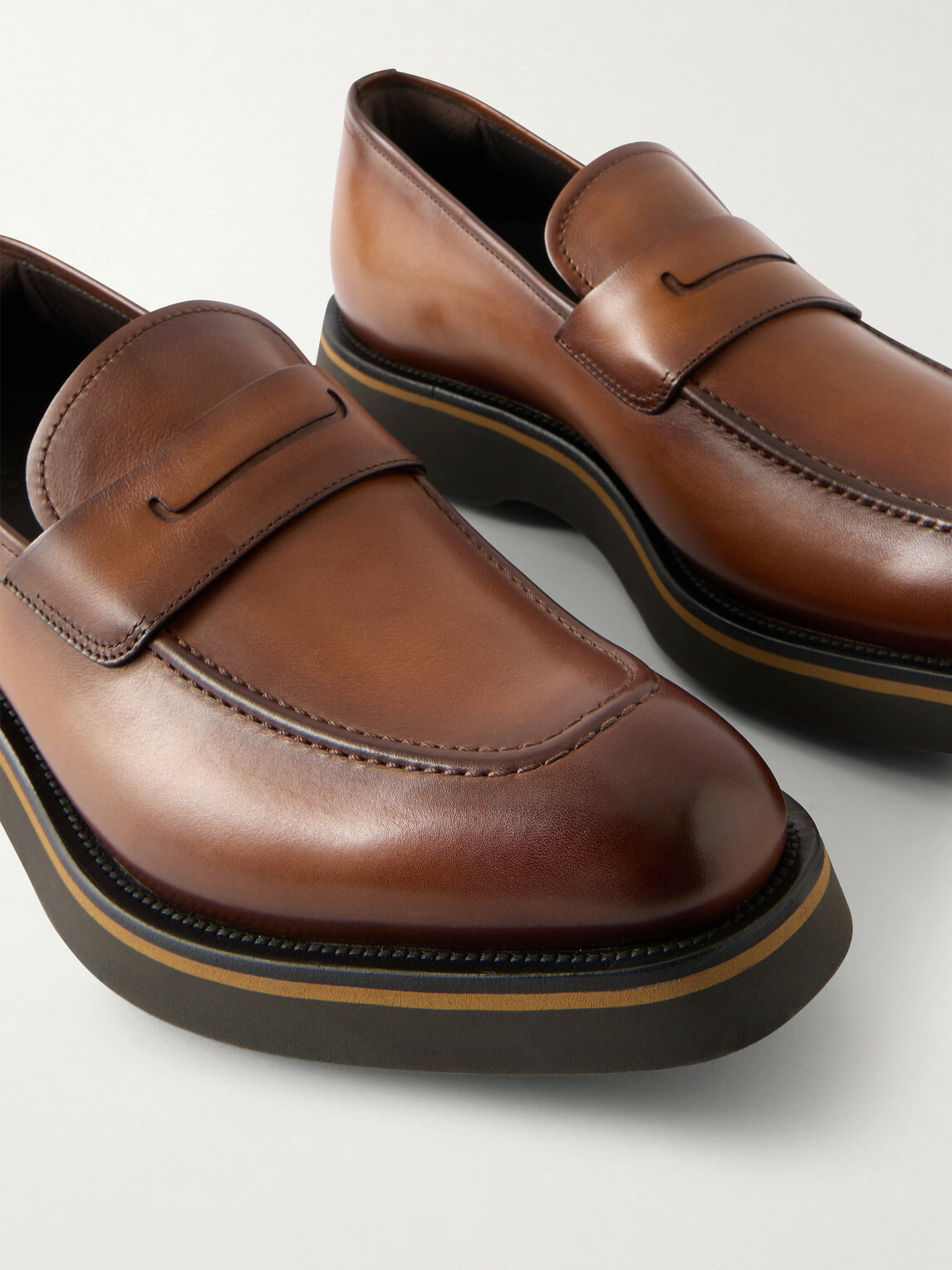 Berluti - Alessio Venezia Leather Loafers - Brown