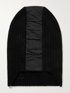 Stone Island - Shell-Trimmed Logo-Appliquéd Ribbed Wool Balaclava