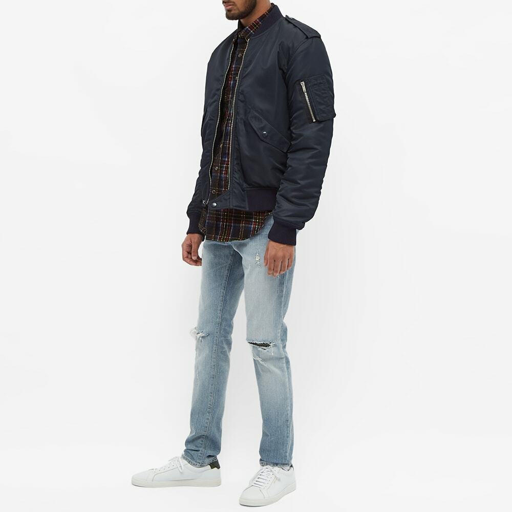 Saint Laurent Men's Classic Ma-1 Jacket in Navy Saint Laurent