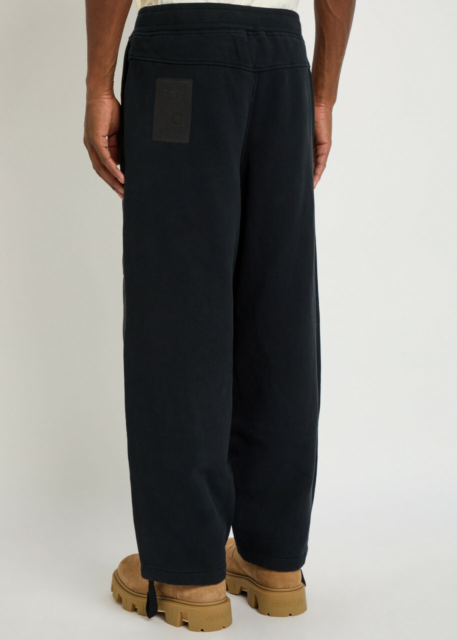 Ten C Panelled Cotton Sweatpants Black