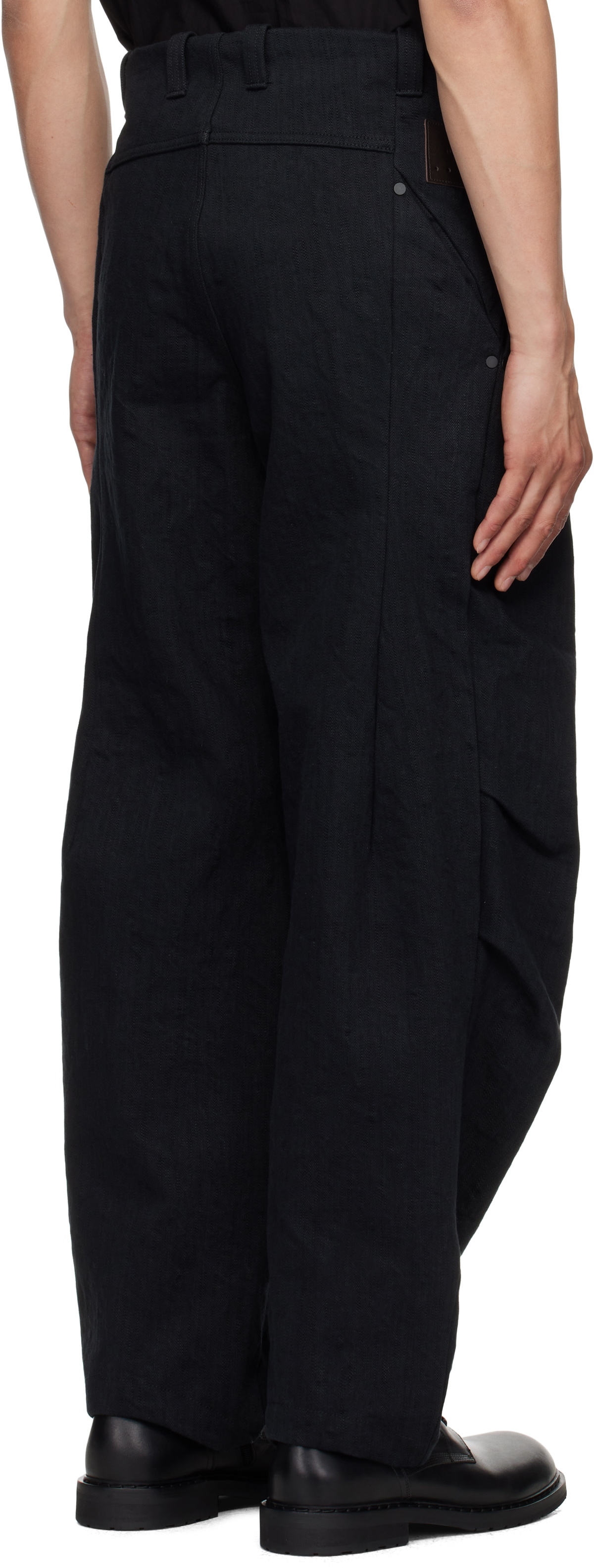 DEVOA Black Baggy Heavy Denim Jeans