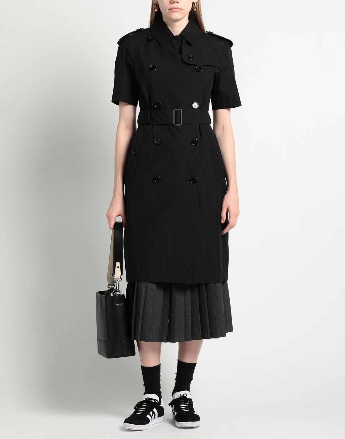 Burberry Womens Overcoat & Trench Coat in Black