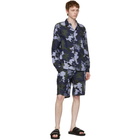 Versace Jeans Couture Blue Camo Logo Shorts