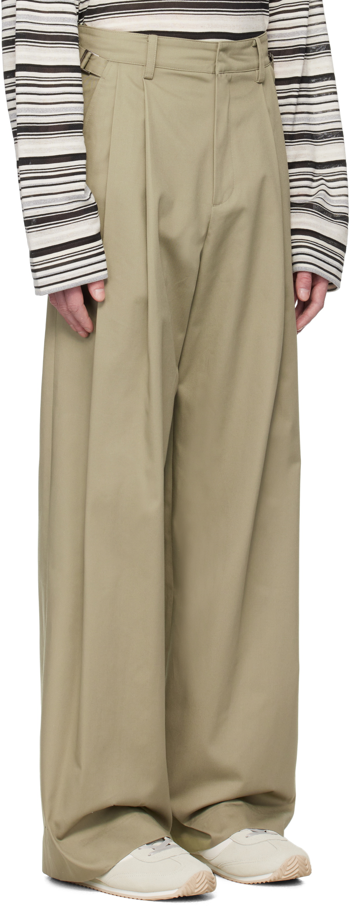System SSENSE Exclusive Taupe Twill Trousers