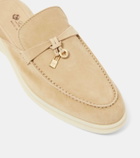 Loro Piana Charms Walk embellished suede mules