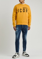 DSQUARED2 Logo-print Cotton Sweatshirt Yellow