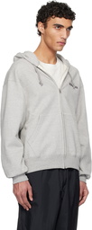 WACKO MARIA Gray Heavy Weight Full Zip Hoodie