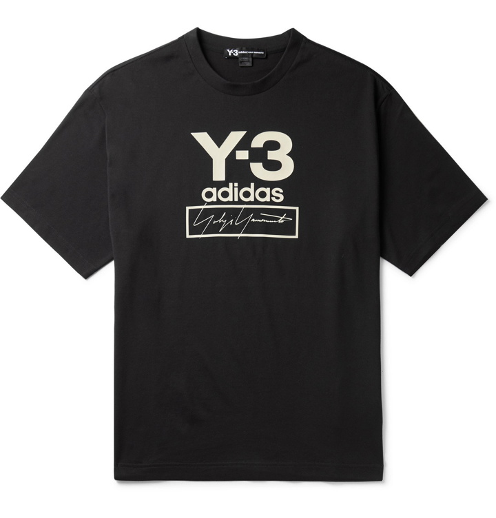 Photo: Y-3 - Logo-Print Cotton-Jersey T-Shirt - Black