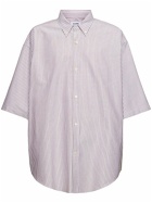 HED MAYNER Pinstriped Heavy Cotton Shirt
