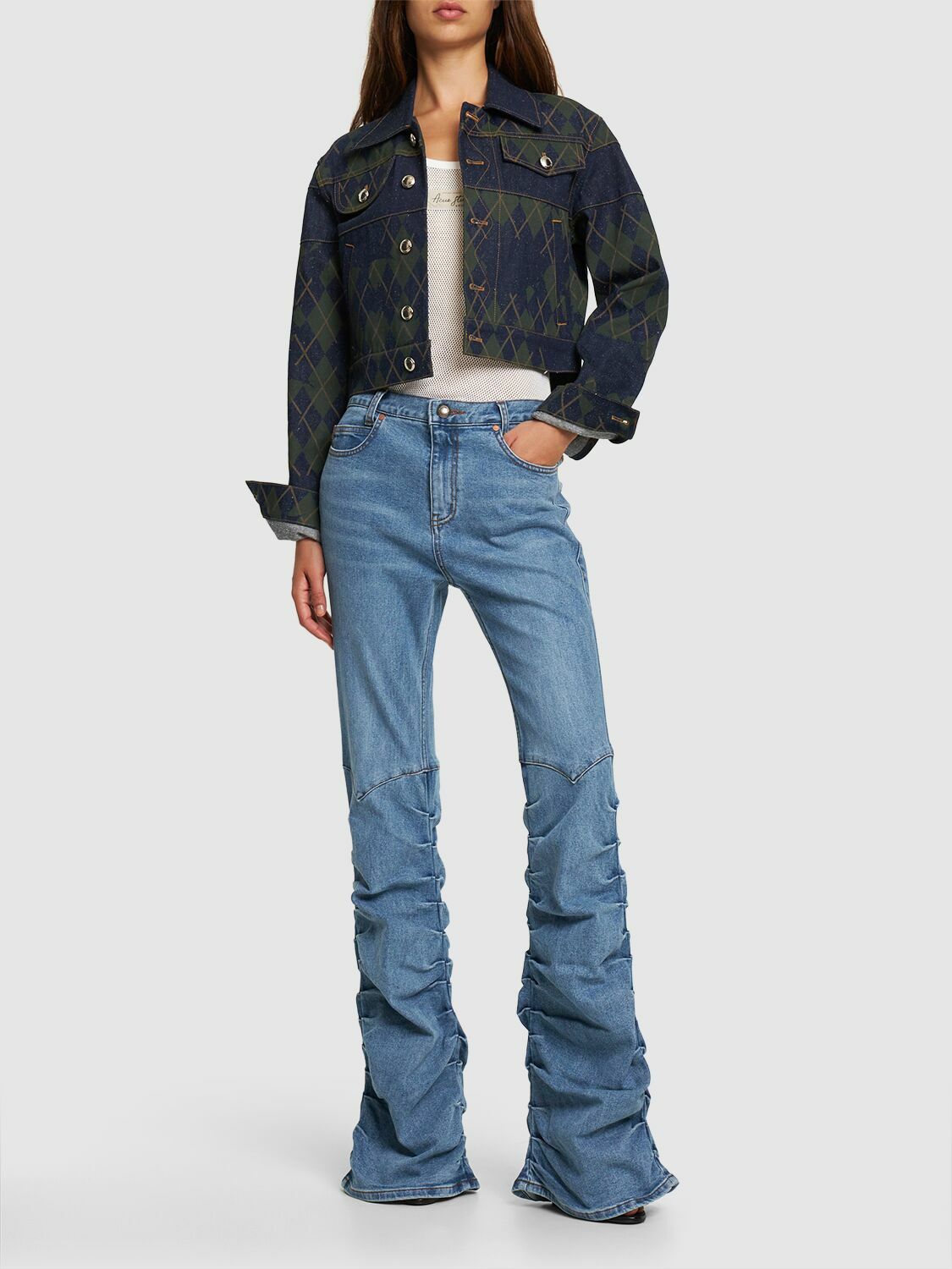 ■ANDERSSON BELL■ New Martina Western Boots Wrinkle Jeans a New Martina Western Boots Wrinkle Jeans in Matte Black – SVRN