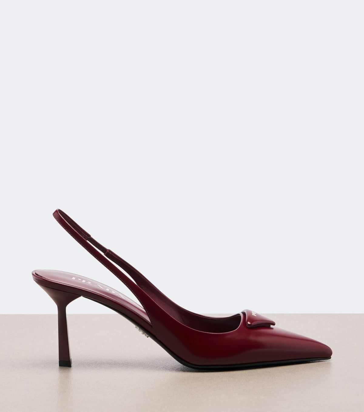 Prada Leather slingback pumps