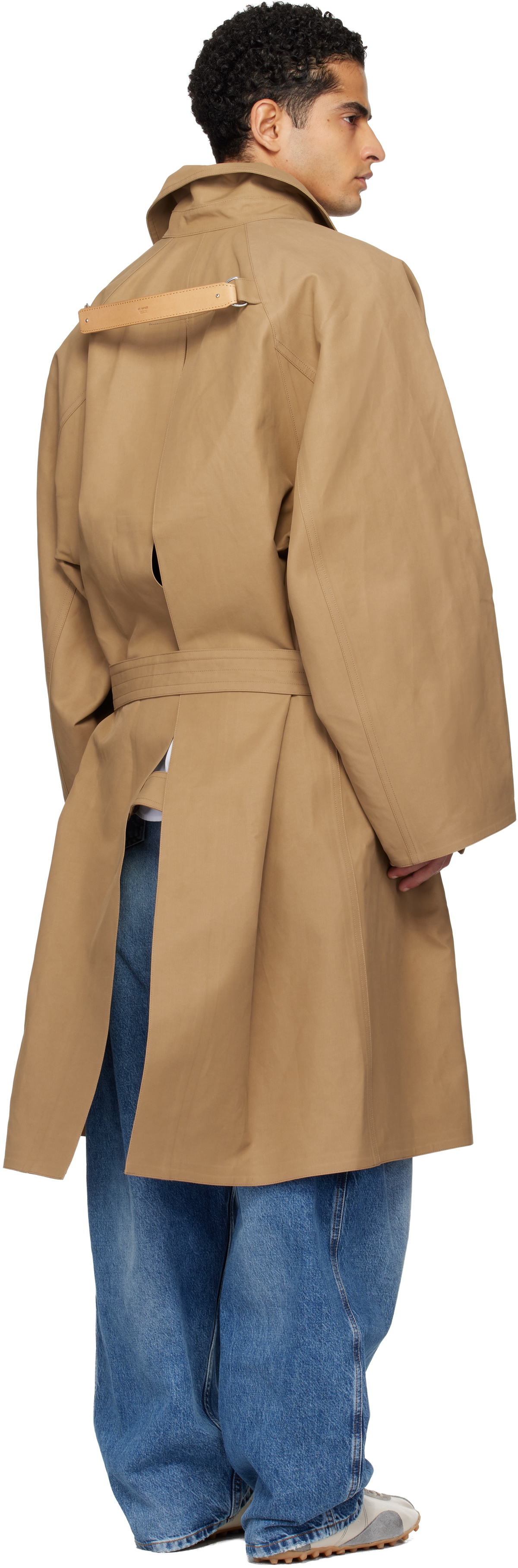 Hed Mayner Tan Twill Trench Coat