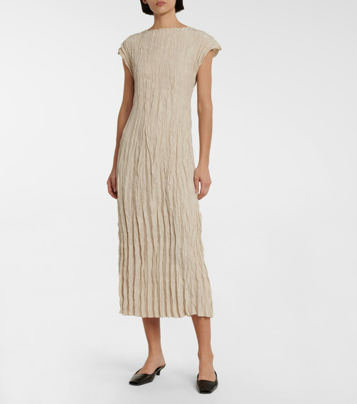 Toteme - Crinkled silk midi dress Toteme