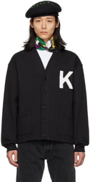 Kenzo Black Kenzo Paris Varsity Jungle Elephant Cardigan