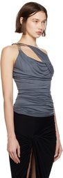 Rick Owens Lilies Gray Porterville Hydra Aaliyah Tank Top