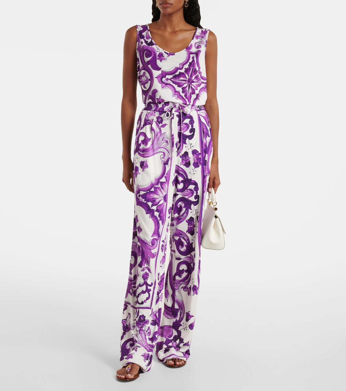 Dolce&Gabbana Majolica jersey tank top