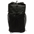 CAYL Men's Gaya Rolltop Mesh Backpack in Grid Black 