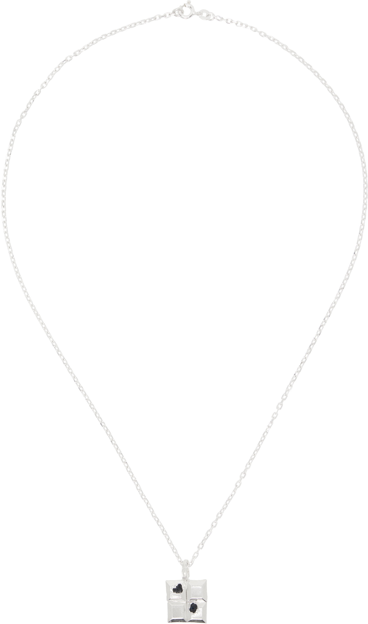 The Ouze Silver Scatter Ingot Necklace The Ouze