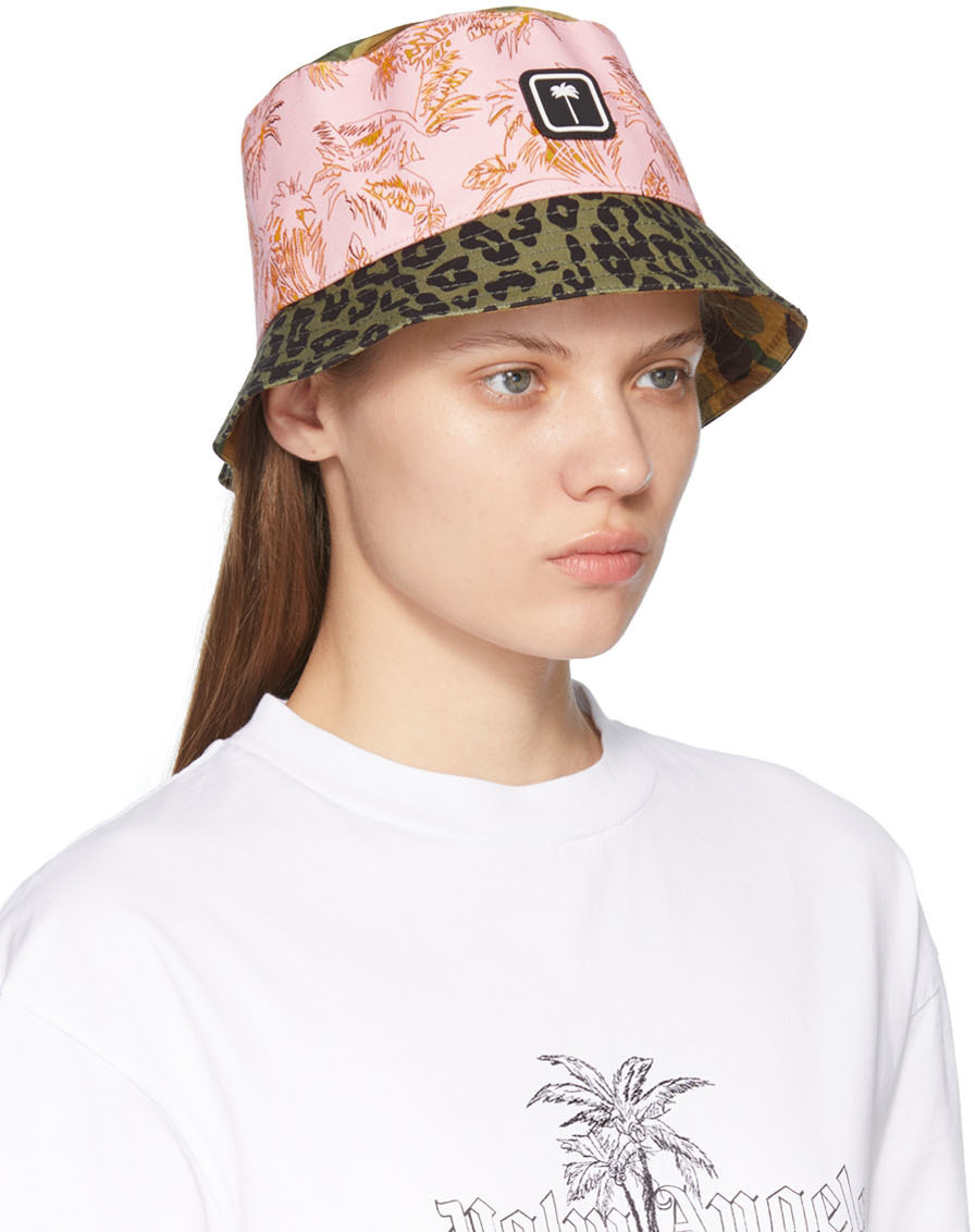 Palm Angels Multicolor Mixed Print Bucket Hat