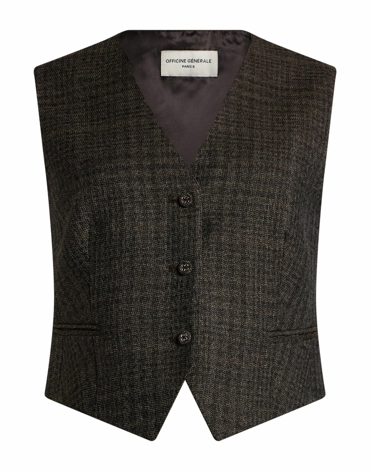 Officine Générale Womens Tailored Vest in Brown