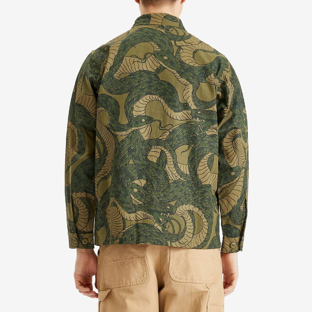 Maharishi Men's Snakeskin Utility Overshirt in Woodland