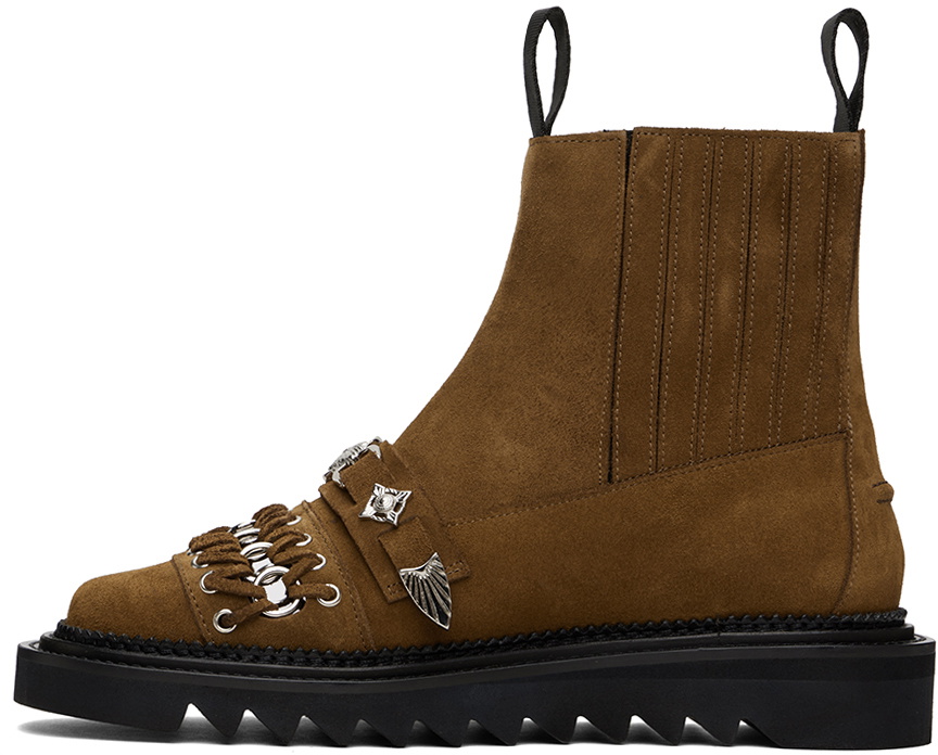 Toga Virilis Brown Suede Chelsea Boots