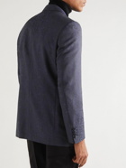 Canali - Slim-Fit Metallic Jacquard Tuxedo Jacket - Blue