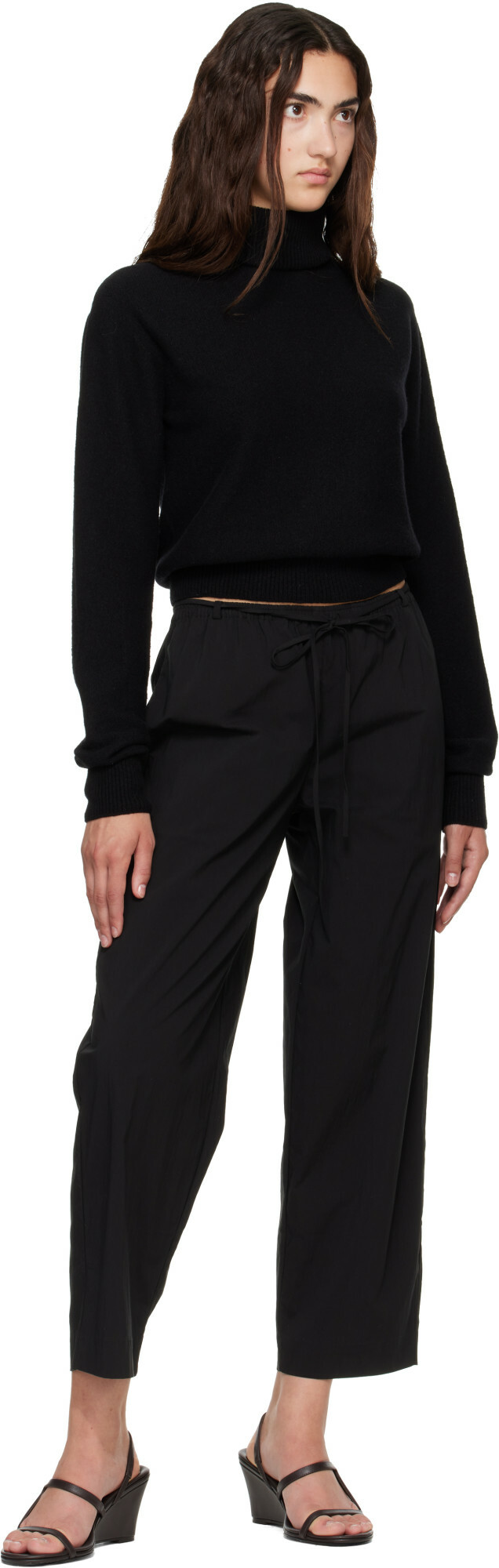Baserange Black Tier Turtleneck