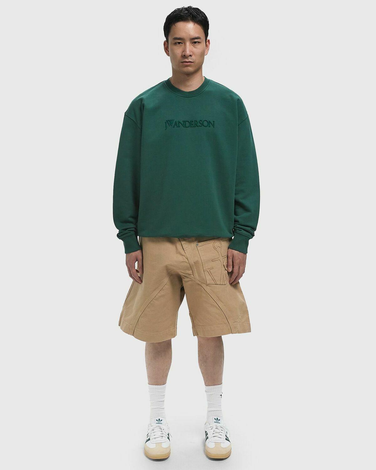 JW Anderson LOGO EMBROIDERY SWEATSHIRT Green Men
